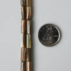 Abalone shell tube 4x 10mm