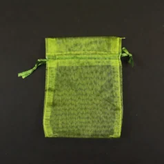 ORGANZA JEWELRY BAGS 8 x 10 cm - GREEN