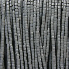 Czech Seed Beads, 9/0, 3-Cut - Opaque Grey (strung)