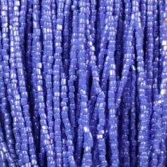 Czech Seed Beads, 9/0, 3-Cut - Opaque Luster Medium Blue (strung)
