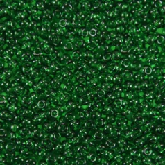 Czech Seed Beads, 8/0 - Transparent Medium Green (loose)