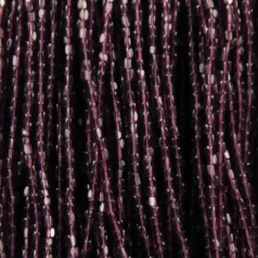 Czech Seed Beads, 9/0, 3-Cut - Transparent Dark Amethyst (strung)