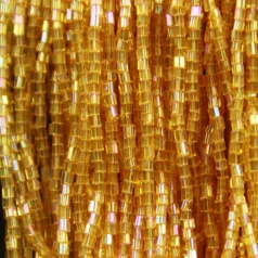 Czech Seed Beads, 10/0 - Transparent Topaz Rainbow (strung)