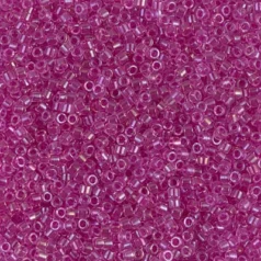 Miyuki Delica - 11/0 - Fuchsia Lined Crystal AB DB-74