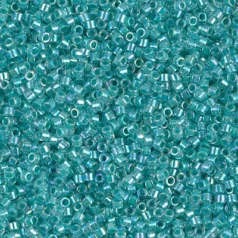 Miyuki Delica - 11/0 - Turquoise Green Lined Crystal AB DB-79