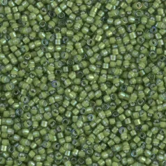 Miyuki Delica - 11/0 - White Lined Light Green AB DB-1786