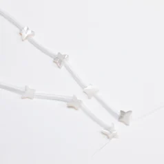 Butterfly White Shell 7x8mm 15 PC / srand