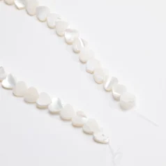 Heart White Shell 8mm