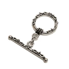 Toggle Clasp, Bali Silver 16mm