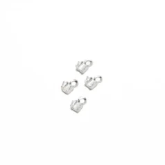 Rhinstone banding Brass End Cap SS 4.5 Silver