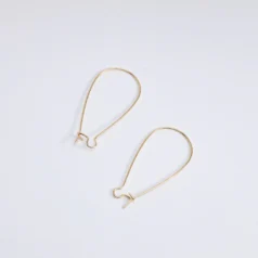Kidney Wire 14 Kt Gold plated 37x 15mm