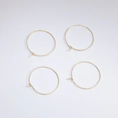 Beading Hoop 30mm 24K Gold Plated