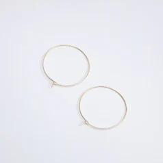 Beading Hoop 35 mm 14 Kt Gold Plated