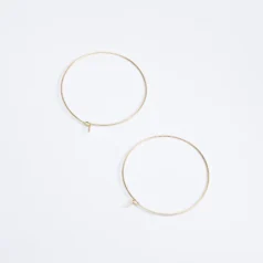 Beading Hoop 40 mm 14 Kt Gold Plated