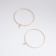 Beading Hoop 14kt Gold Plated 44mm