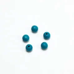 Bead, Preciosa Czech Wood Beads, 10mm Round - Turquoise Lacqured (Hole Size 2mm)