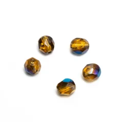 Preciosa Czech Fire-Polished Beads, 6mm Azure - Topaz
