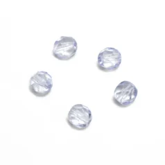 Preciosa Czech Fire-Polished Beads, 6mm Round Crystal Coloured - Lt. Alexandrite