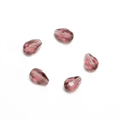 Preciosa Czech Fire-Polished Beads, 7x5mm Drop - Amethyst