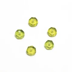 Preciosa Czech Fire-Polished Beads, 3x6mm Rondelle Wheel - Olivine