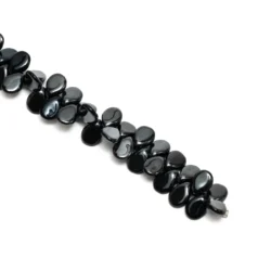 Bead, Preciosa Czech Glass Pip Beads, 5x7mm - Metallic Hematite