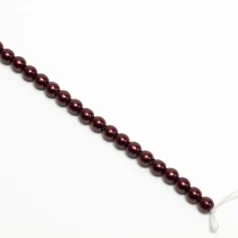 Czech Glass Vividi Bead, 4mm Round - Plum