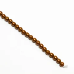 Czech Glass Vividi Bead, 4mm Round - Bronze