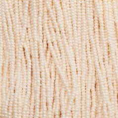 Czech Seed Beads, 11/0 - Pearlized Eggshell Pearl (strung)