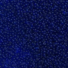 Czech Seed Beads, 13/0 - Transparent Dark Sapphire (loose)