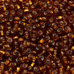 Czech Seed Beads, 6/0 - Silverlined Dark Brown (loose)