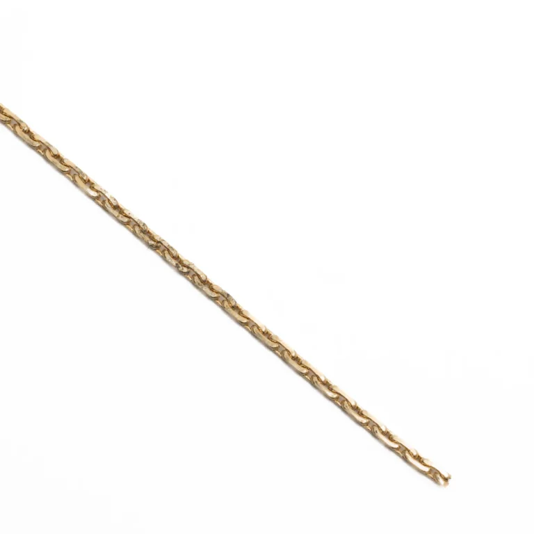 Chain, Gold plated brass, 1.0mm (width) flat cable link
