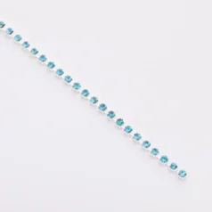 Alternative view of Aqua Rhinestone Banding Size 6.5 ( Approx.2.0 - 2.1 mm)