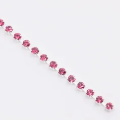 Alternative view of Fuchsia Rhinestone Banding Size 6.5 ( Approx.2.0 - 2.1 mm)