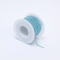 Aqua Rhinestone Banding Size 8 (approx. 2.3- 2.4mm)