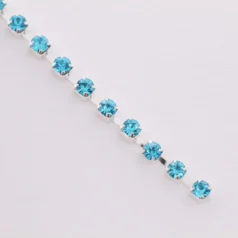 Alternative view of Aqua Rhinestone Banding Size 10 (approx. 2.7-2.8mm)