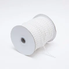 Plastic Pearl trimming #12,  4mm, 60YDS/sp, white