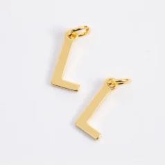 Brass Plain Letter L 18K Gold Plating