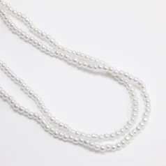 Glass Pearl 3 mm White  60 cm/ St