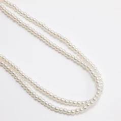 Glass Pearl 3 mm Cream  60 cm/ St