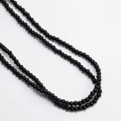 Glass Pearl 3 mm Black  60 cm/ St