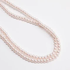 Glass Pearl 4 mm Cream Rose 80 cm/ St