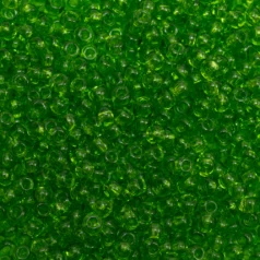 Czech Seed Beads, 8/0 - Transparent Green (loose)