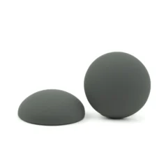 19 mm Round Resin Matt Cabochon - Gray