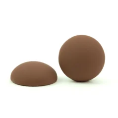 19 mm Round Resin Matt Cabochon - Brown