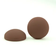 19 mm Round Resin Matt Cabochon - Coffee