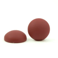 19 mm Round Resin Matt Cabochon - Brick Red
