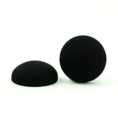19 mm Round Resin Matt Cabochon -  Black