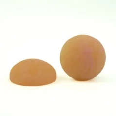 19 mm Round Resin Matt Cabochon - Orange Marble