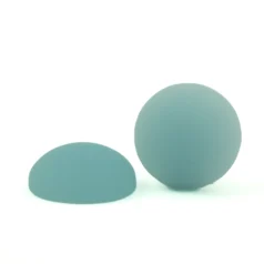 18mm Round Resin Matt Cabochon - Pastel Blue