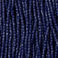 Czech Seed Beads, 9/0, 3-Cut - Opaque Dark Blue (strung)